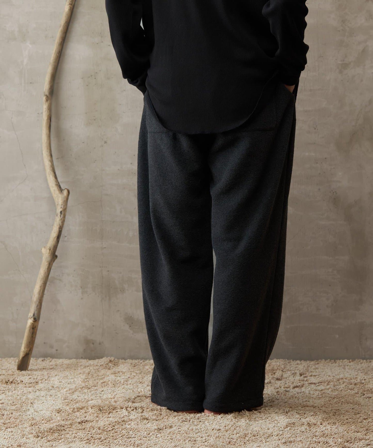 【paradigm】蓬鬆彈力抽繩休閒褲U