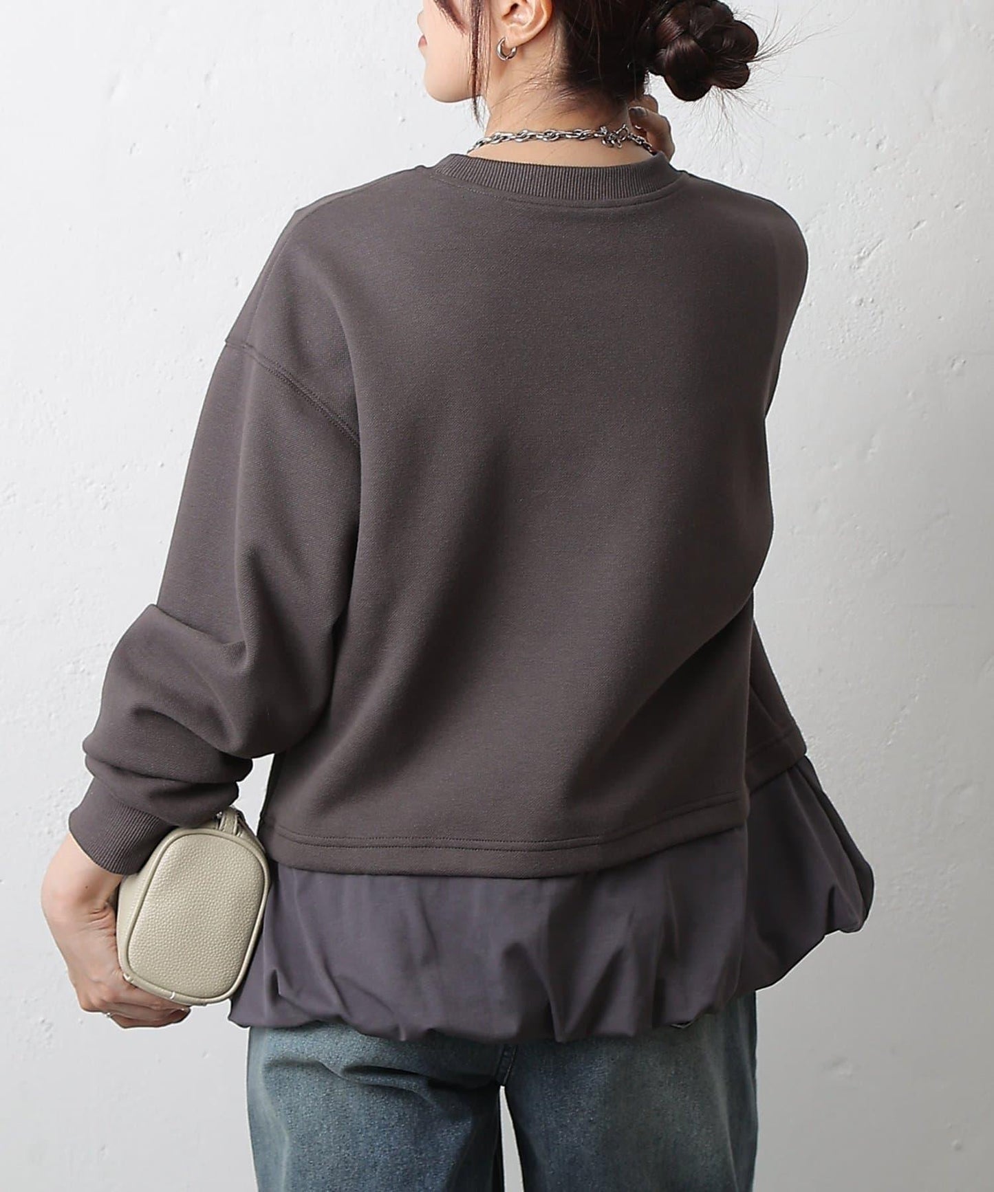 下襬氣球袖套頭衫