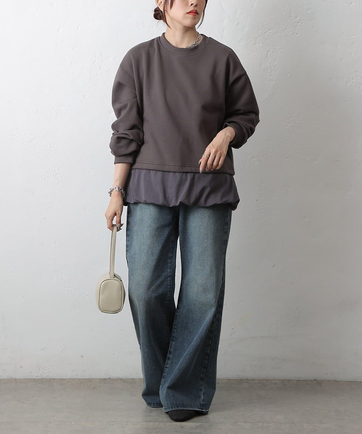 下襬氣球袖套頭衫