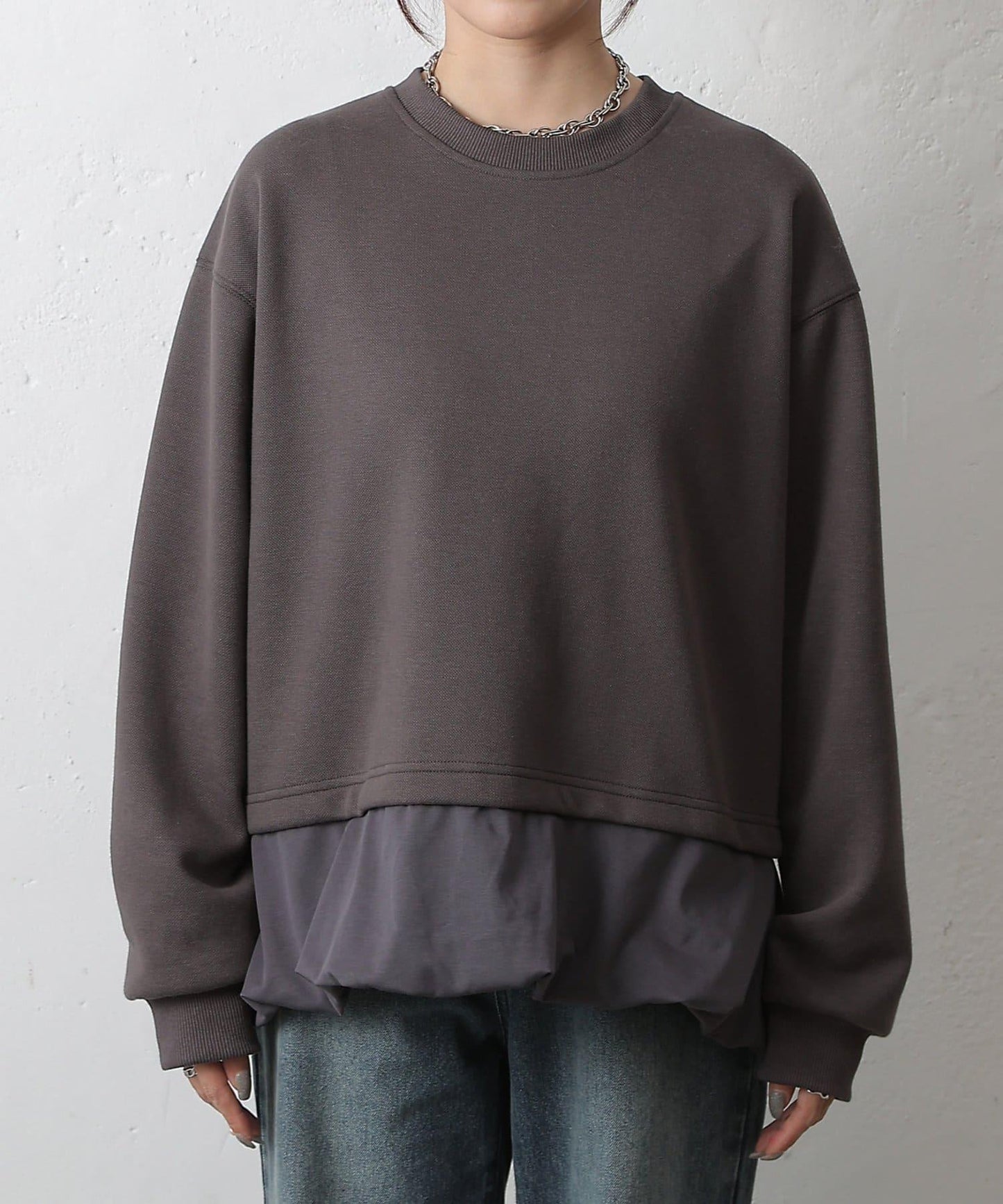 下襬氣球袖套頭衫