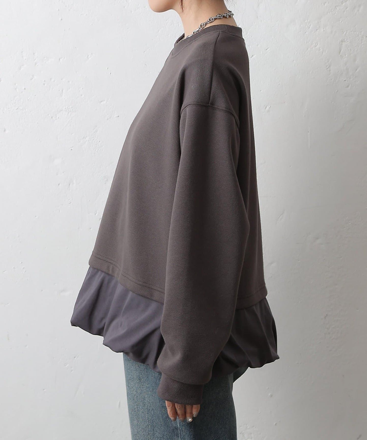 下襬氣球袖套頭衫