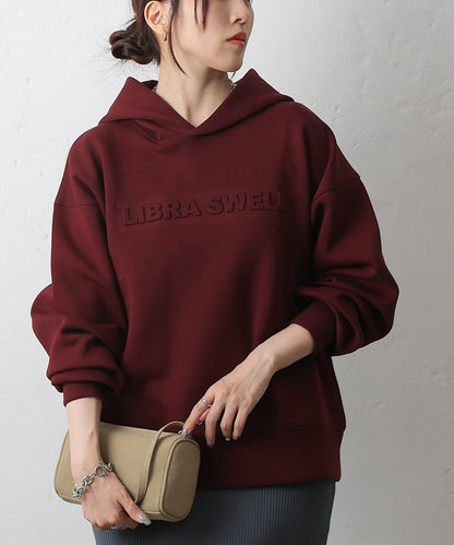 瓦楞紙浮雕標誌連帽衛衣