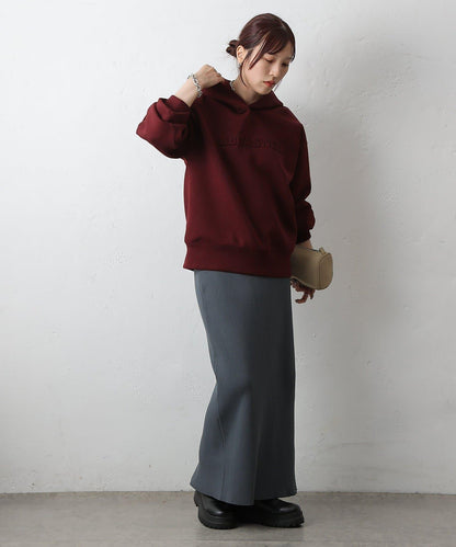 瓦楞紙浮雕標誌連帽衛衣