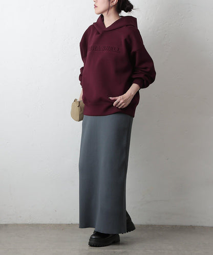 瓦楞紙浮雕標誌連帽衛衣