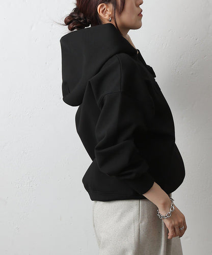 瓦楞紙浮雕標誌連帽衛衣