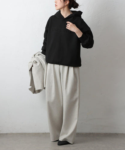 瓦楞紙浮雕標誌連帽衛衣