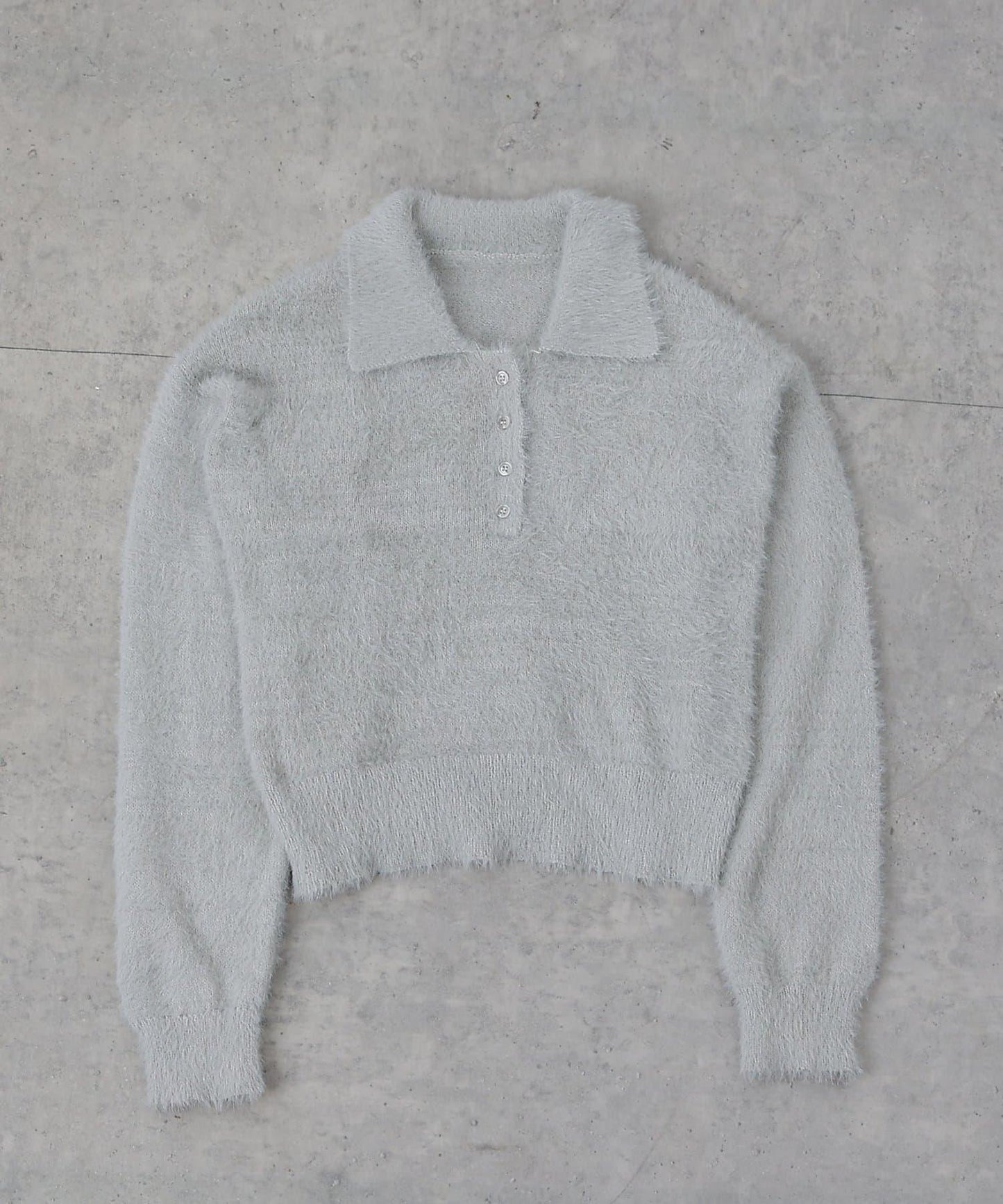 【PIKO企畫/】長絨毛針織POLO衫