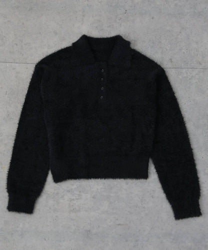 【PIKO企畫/】長絨毛針織POLO衫