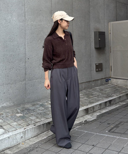 【PIKO企畫/】長絨毛針織POLO衫