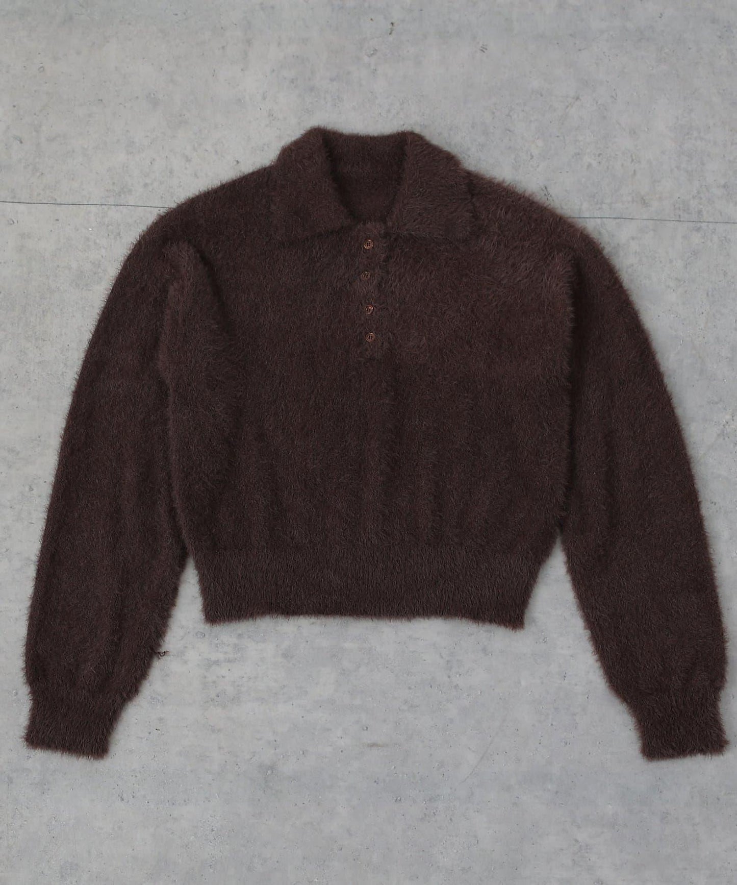 【PIKO企畫/】長絨毛針織POLO衫