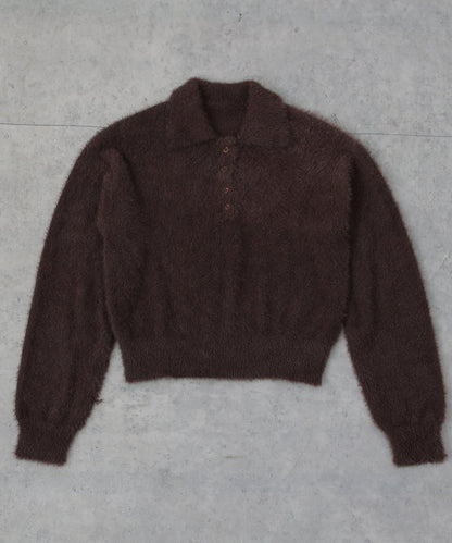 【PIKO企畫/】長絨毛針織POLO衫