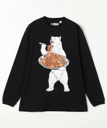 超厚USA/C 那不勒斯風長袖T恤 貓&熊