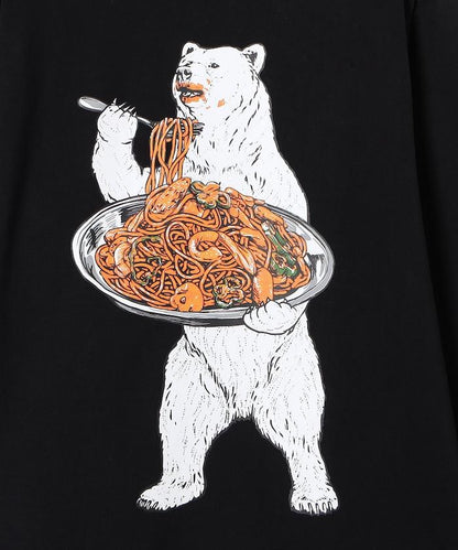 超厚USA/C 那不勒斯風長袖T恤 貓&熊