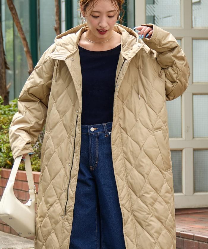 特別絎縫連帽長款羽絨服【限量】