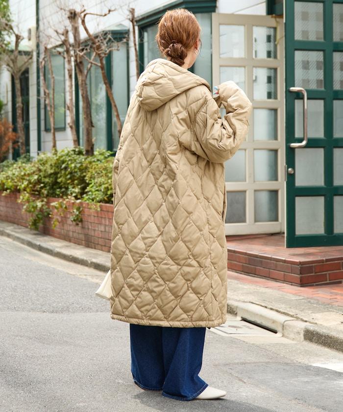 特別絎縫連帽長款羽絨服【限量】
