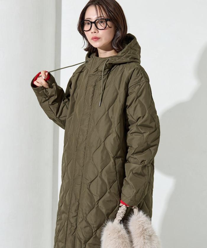 特別絎縫連帽長款羽絨服【限量】