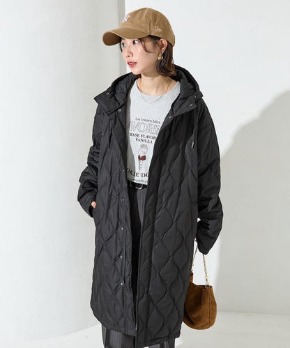特別絎縫連帽長款羽絨服【限量】