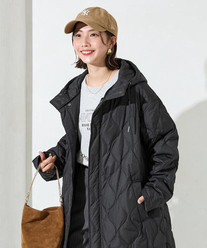 特別絎縫連帽長款羽絨服【限量】