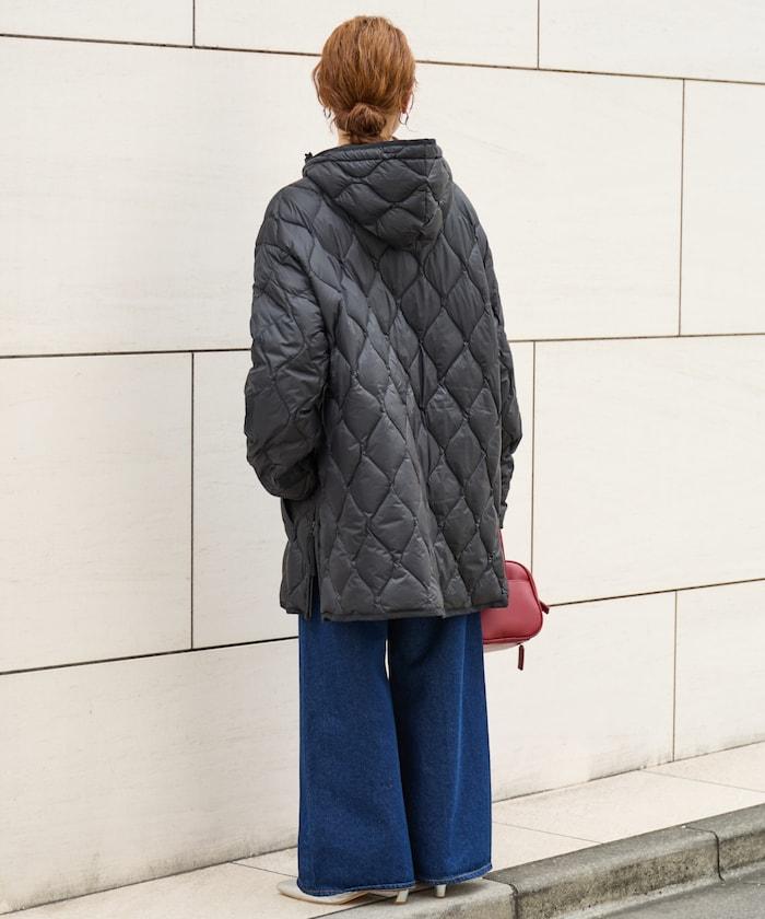 特別款連帽中長款輕柔羽絨服