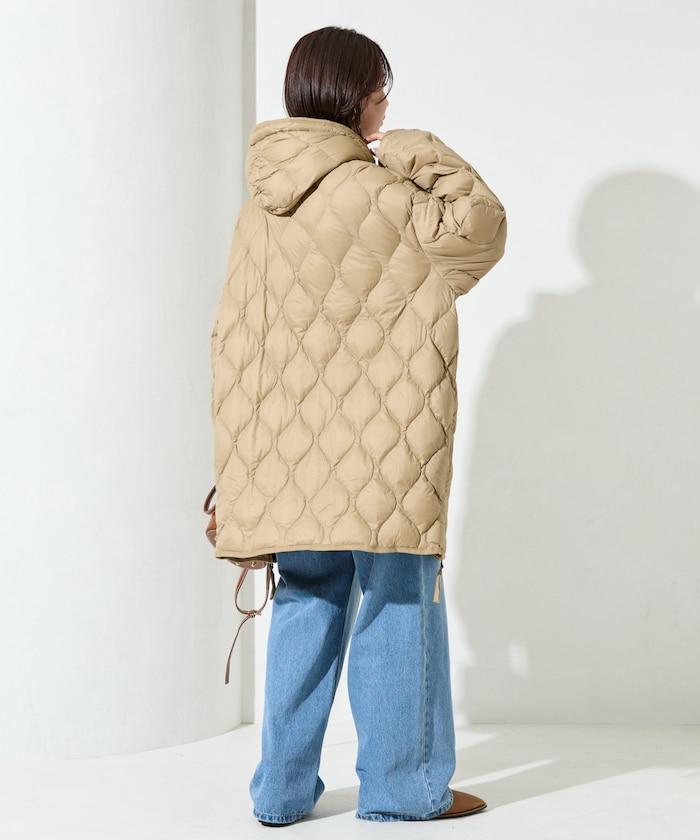 特別款連帽中長款輕柔羽絨服