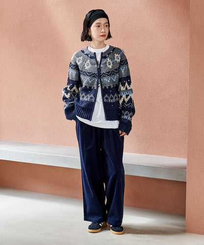 燈芯絨褶皺長褲＜可搭配套裝＞