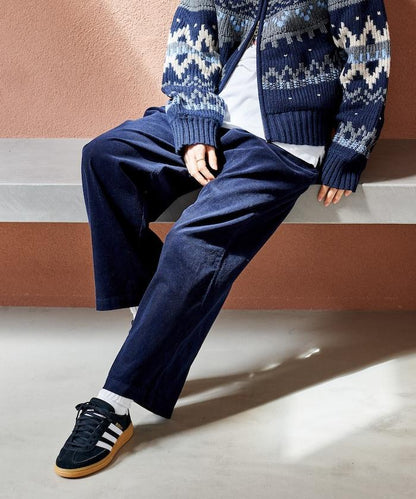 燈芯絨褶皺長褲＜可搭配套裝＞