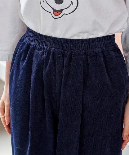 燈芯絨褶皺長褲＜可搭配套裝＞