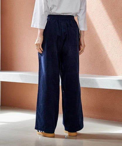 燈芯絨褶皺長褲＜可搭配套裝＞