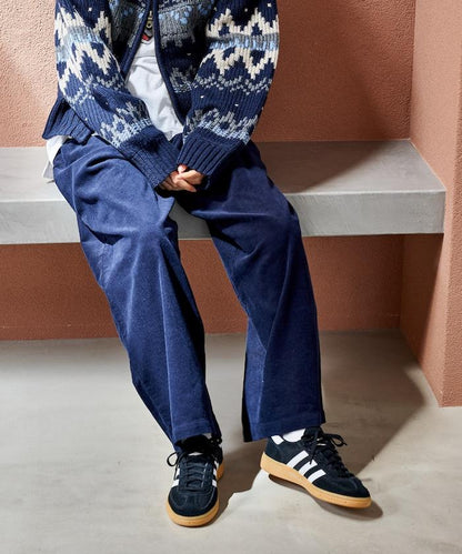 燈芯絨褶皺長褲＜可搭配套裝＞