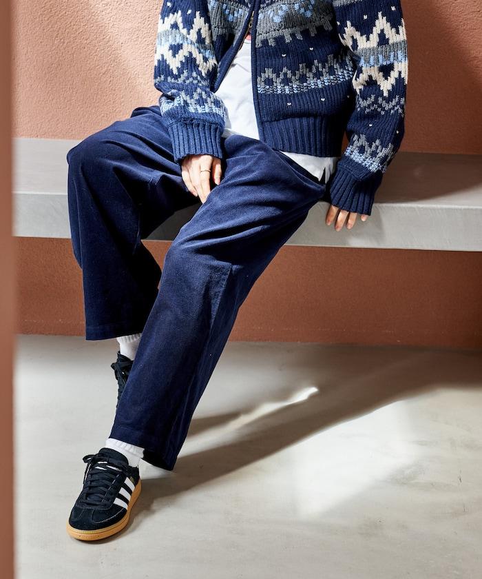 燈芯絨褶皺長褲＜可搭配套裝＞