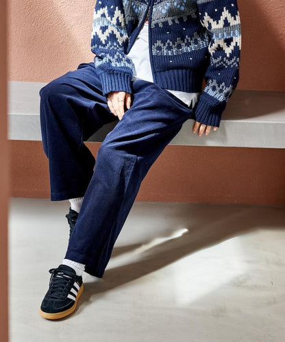 燈芯絨褶皺長褲＜可搭配套裝＞