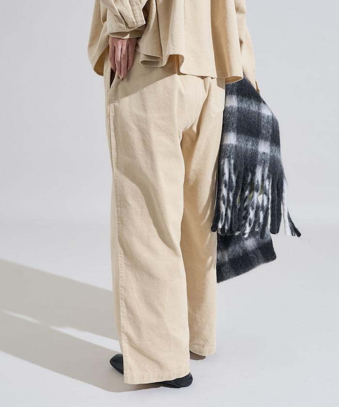 燈芯絨褶皺長褲＜可搭配套裝＞