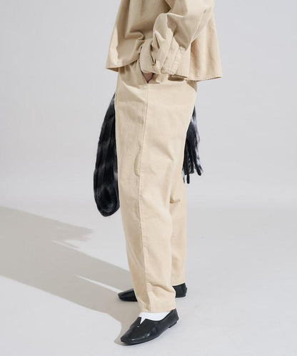 燈芯絨褶皺長褲＜可搭配套裝＞