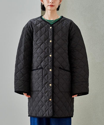 PRIMALOFT 菱形絎縫無領大衣