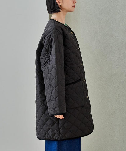 PRIMALOFT 菱形絎縫無領大衣