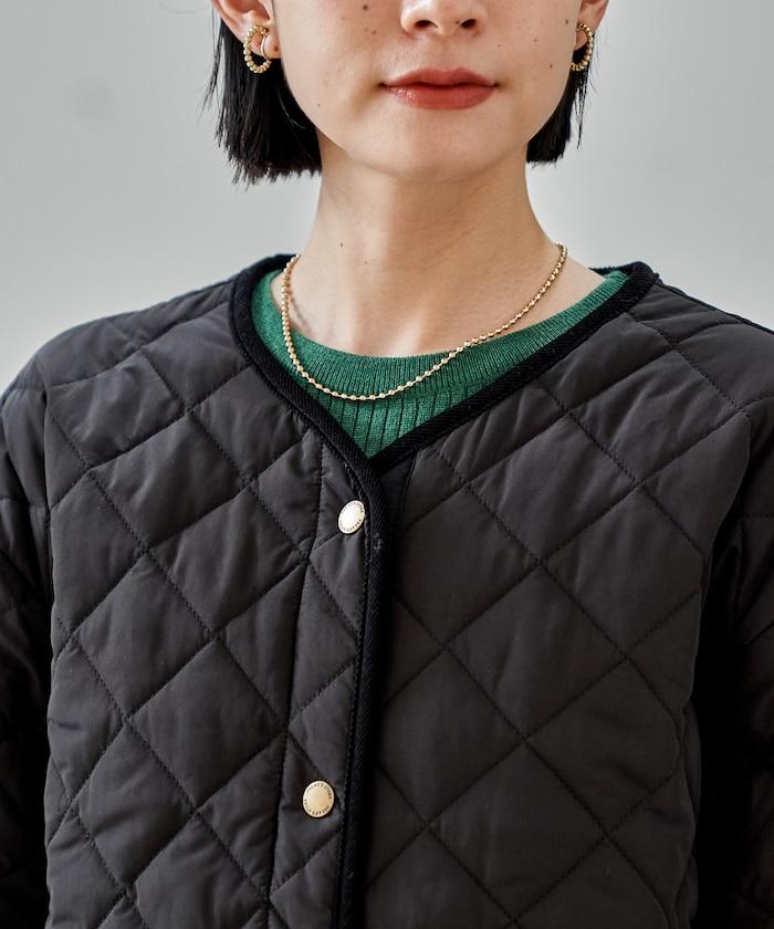PRIMALOFT 菱形絎縫無領大衣