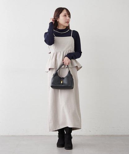 【RMAF】珍珠裝飾小高領羅紋針織衫