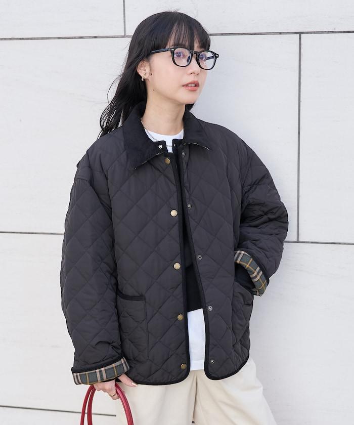 PRIMALOFT 菱形絎縫帶領中長款大衣