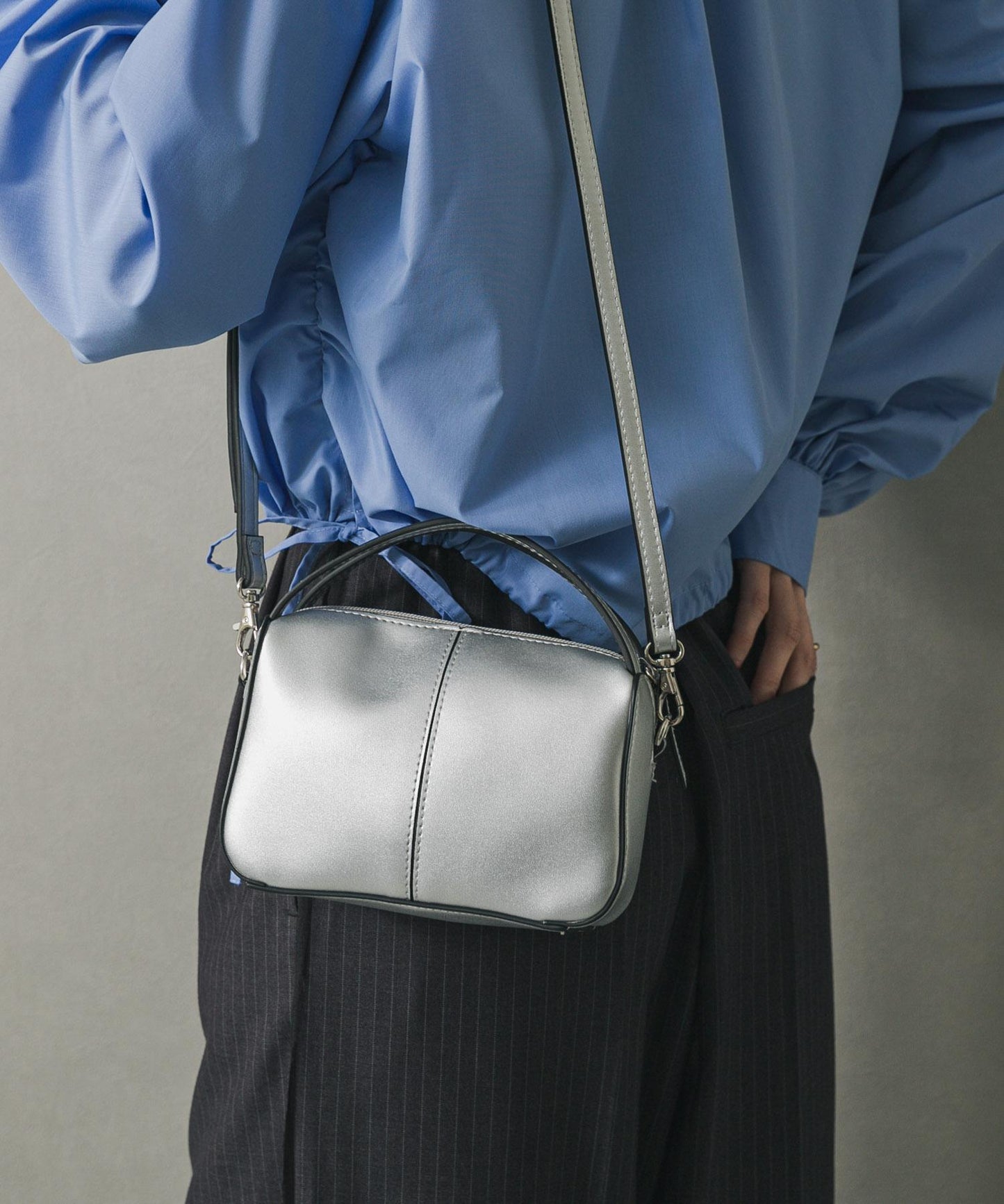 防汙2WAY中縫迷你單肩包