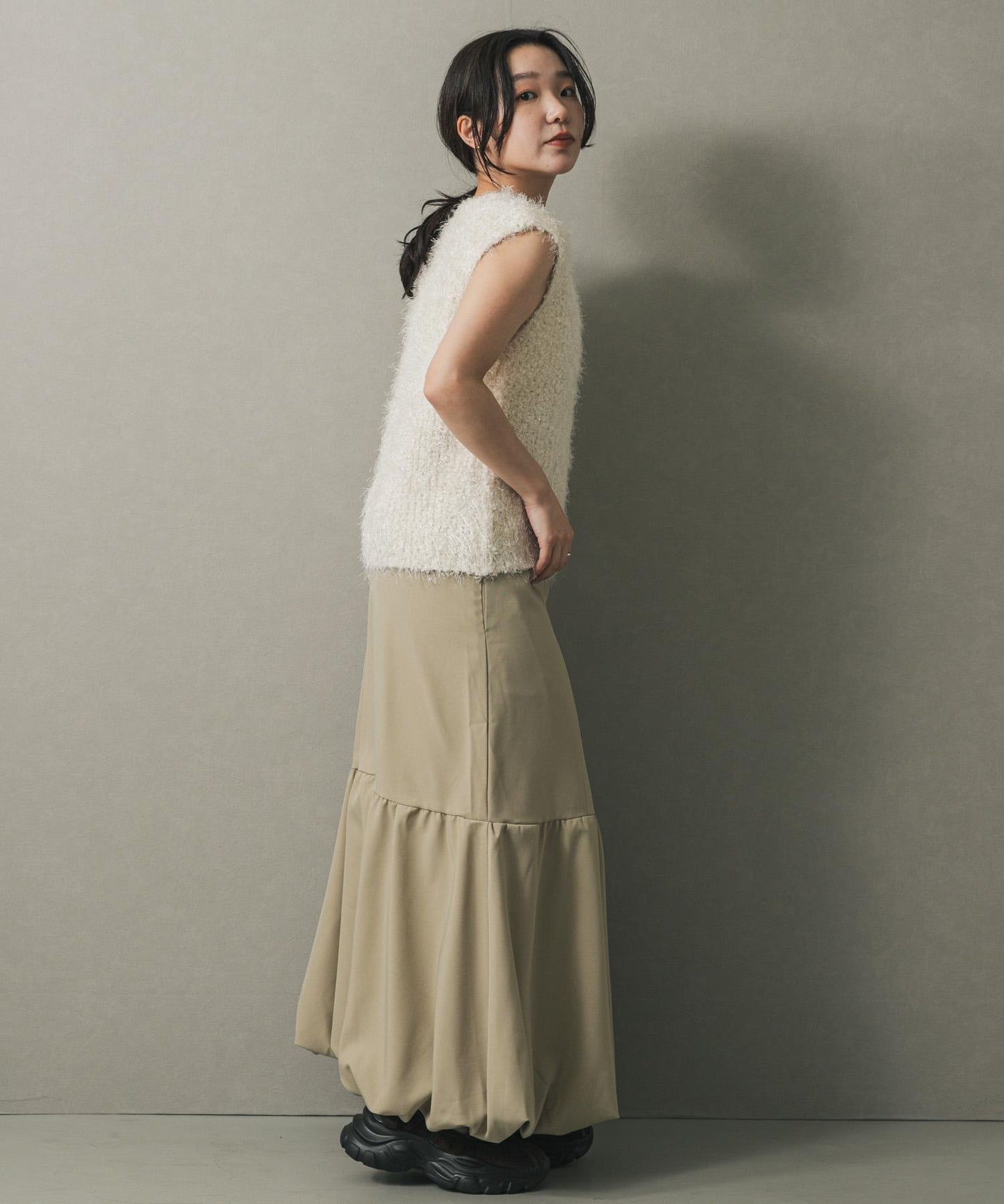 泡泡裙襬連衣裙