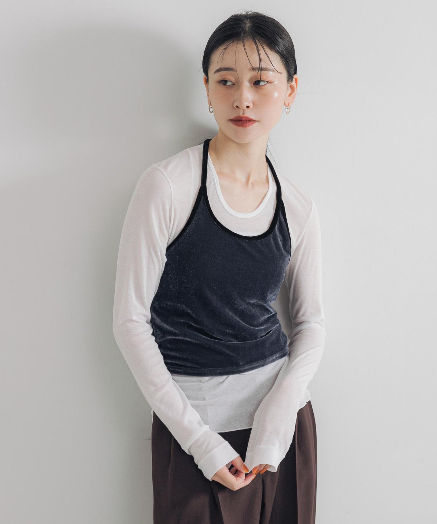 高捻紗透視針織衫