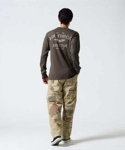 RESTORE COLLECTION 60’s ARMY CHINO PANTS "ARCHIVE GRAPHIC" 休閒褲
