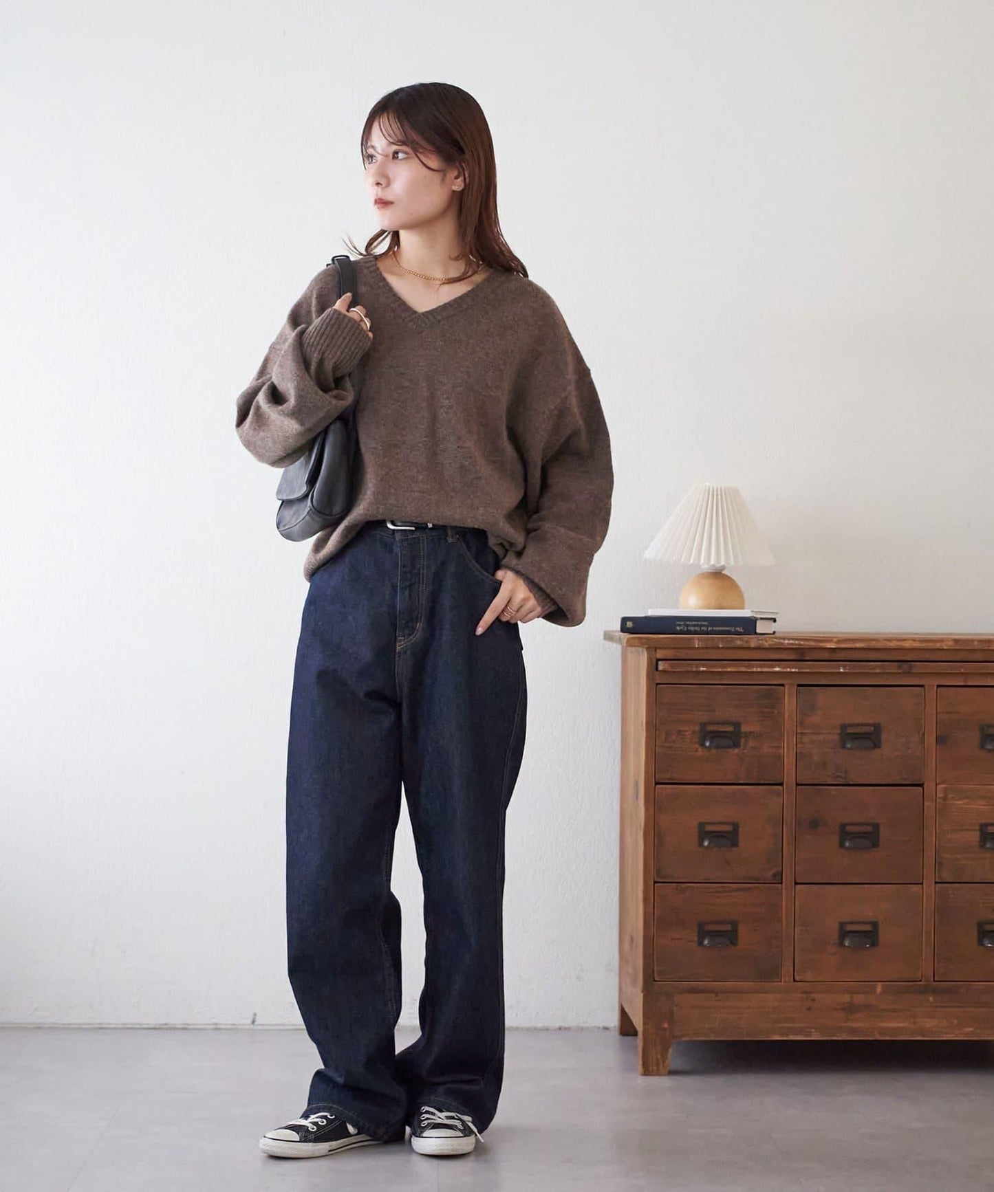 【Discoat】美利奴羊毛V領針織衫