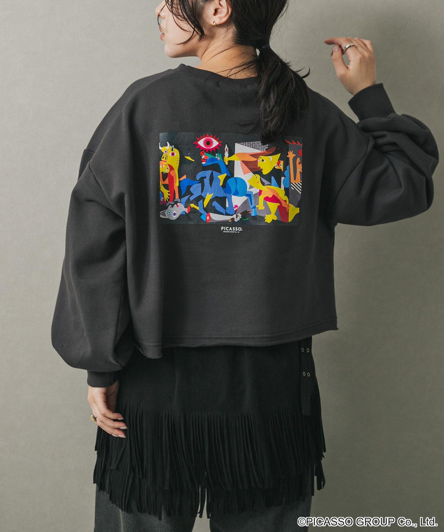 PICASSO蕾絲繫帶短款上衣