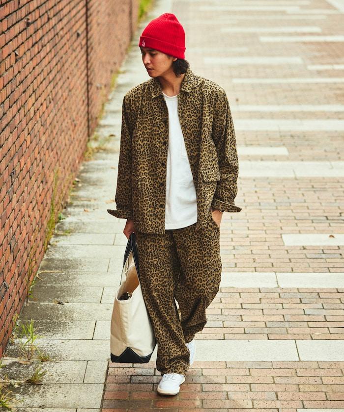 寬鬆直筒版型 全印花燈芯絨休閒褲【可搭配套裝】