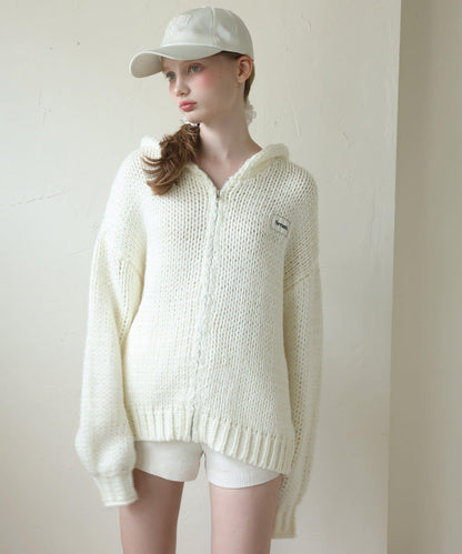 【Seemi.】粗針織連帽衫