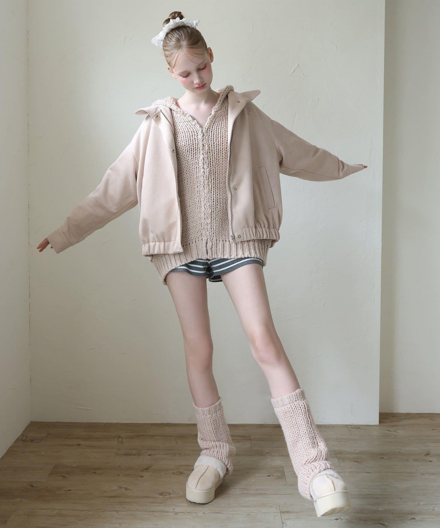 【Seemi.】粗針織連帽衫