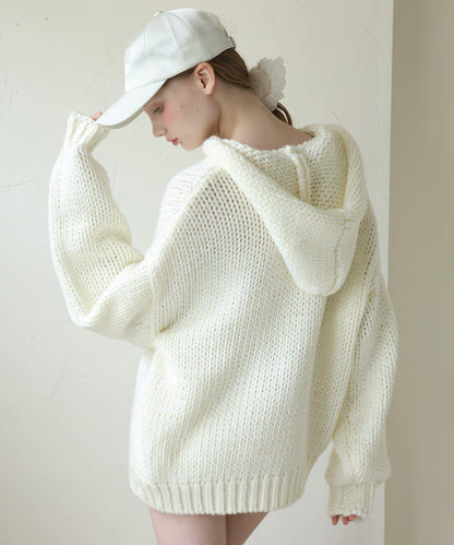 【Seemi.】粗針織連帽衫