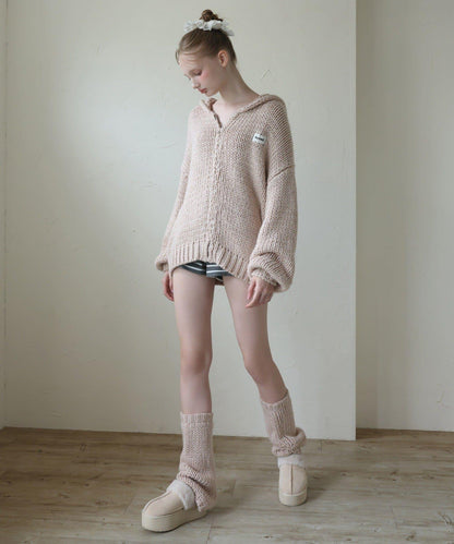 【Seemi.】粗針織連帽衫