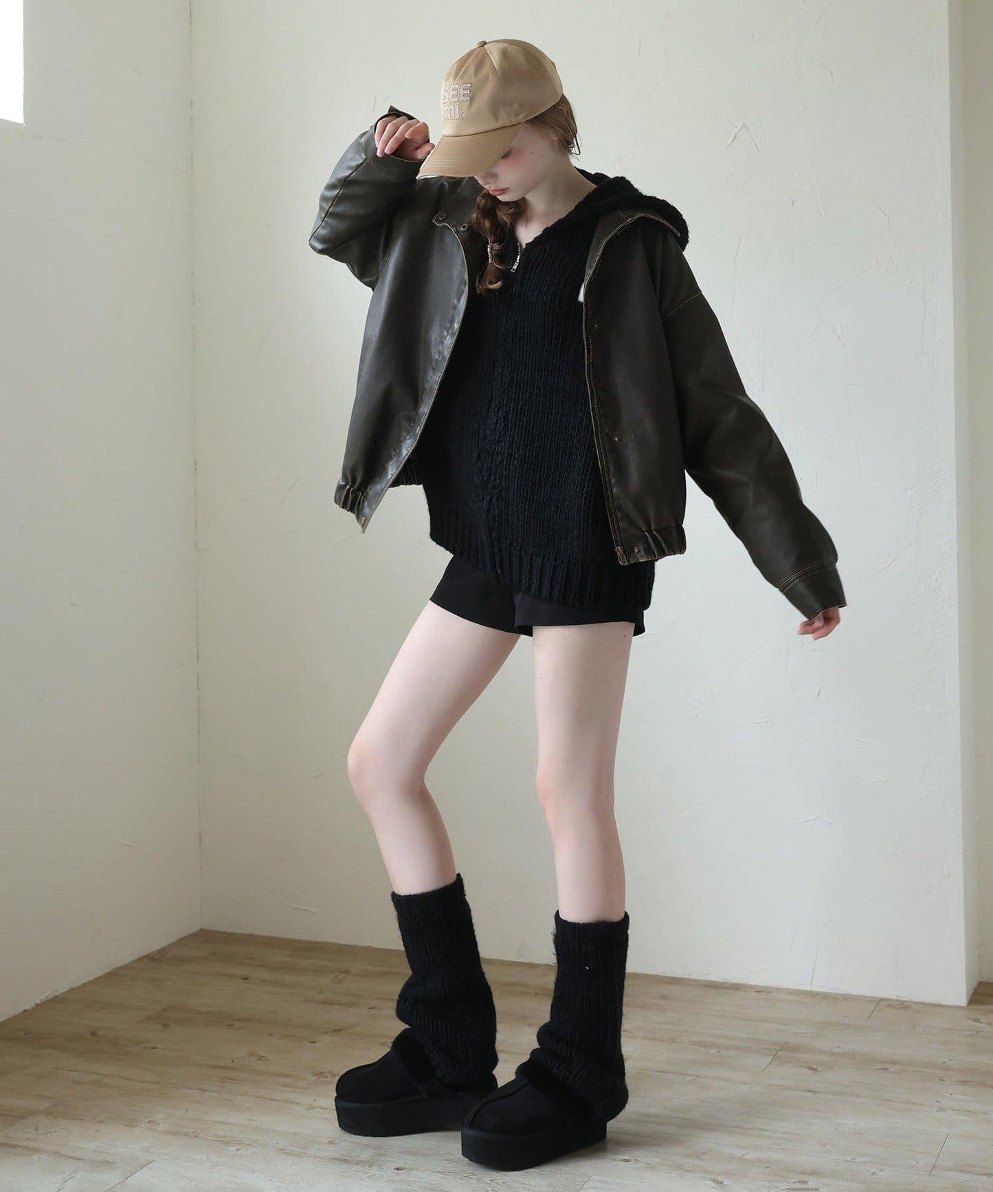 【Seemi.】粗針織連帽衫